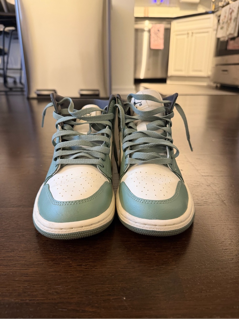 Nike Jordan Woman High-Top Sneakers in Sea-Foam Green